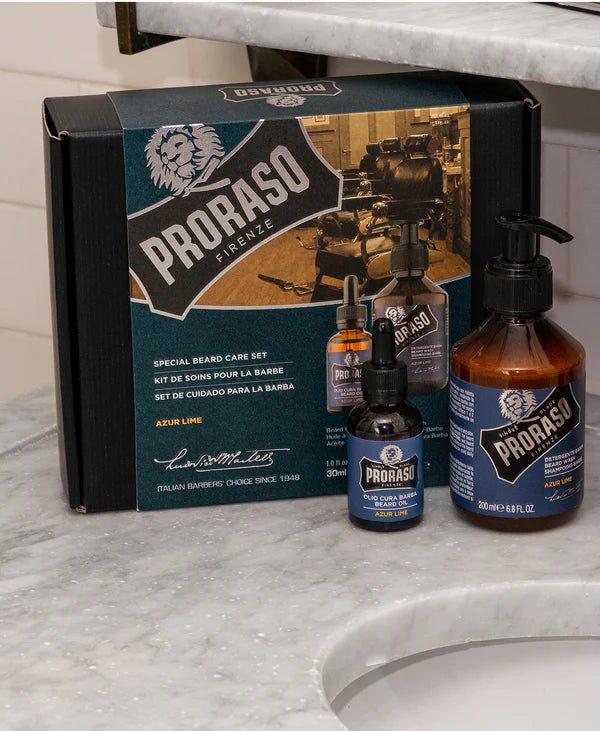 Beard Care Duo Box for Full or Long Beards: Azur Lime - Barbermarket - bundle set