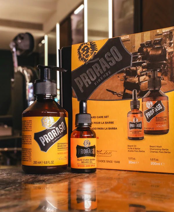 Beard Care Duo Box for Full or Long Beards: Wood & Spice - Barbermarket - bundle set