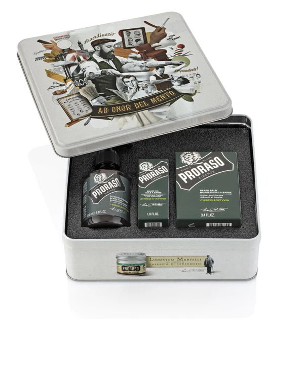 Beard Care Tin: Cypress & Vetyver - Barbermarket - bundle set