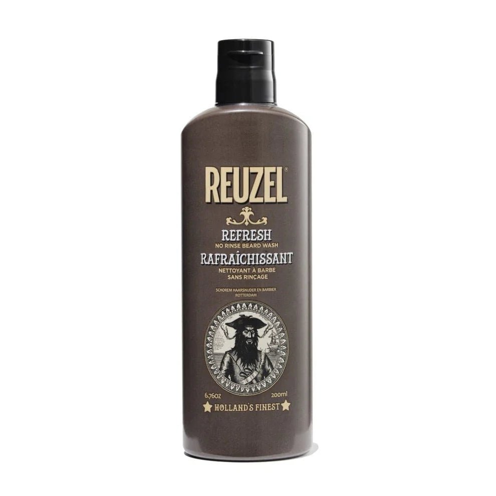 REFRESH No Rinse Beard Wash Rinse - Free Beard Cleanser - Softens and Moisturizes - Lightweight Formula - Barbermarket - Beard and Shave
