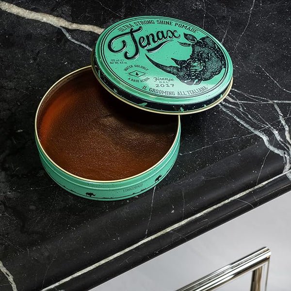 Tenax: Ultra Strong Hold Pomade, Maximum Shine - Barbermarket - HAIR POMADE