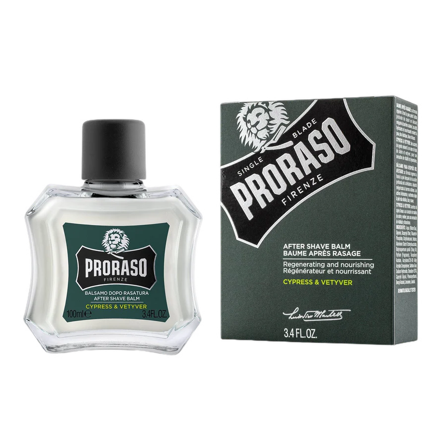 Proraso Single Blade Aftershave balm - Cypress and vetiver