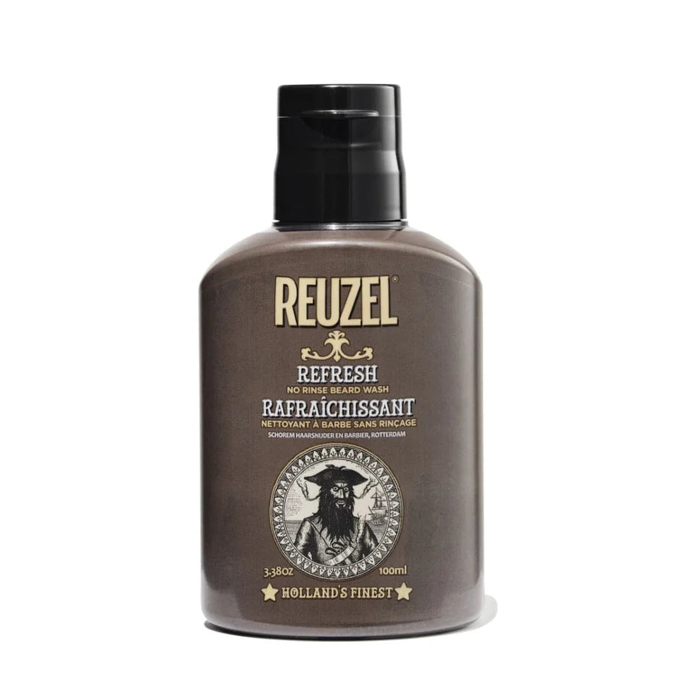 REFRESH No Rinse Beard Wash Rinse-Free Beard Cleanser - Softens and Moisturizes - Lightweight Formula