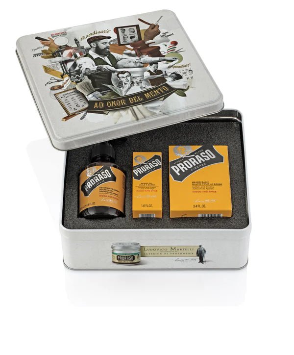 Beard Care Tin: Wood & Spice - Barbermarket - bundle set