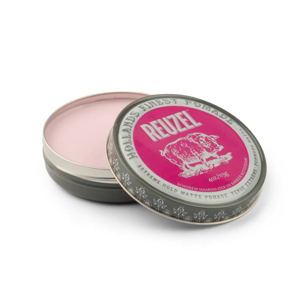 Pink Extreme Hold Matte Pomade EXTREME HOLD – NO SHINE – WATER SOLUBLE - Barbermarket - styling gel