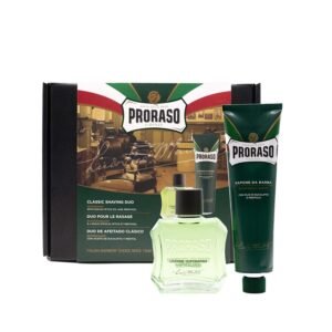 Proraso Classic Shaving Kit for Men, Gift Box with Shaving Cream & After Shave Balm in Original Refresh Formula for All Skin Types