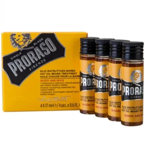 Single Blade Wood and Spice Hot Oil Beard Treatment4 x 17ml
